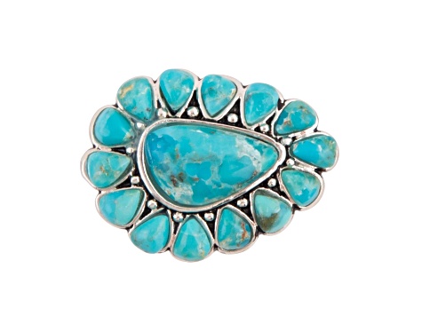 Barse Jewelry Durango Blue Turquoise Multi-Stone Silver Ring