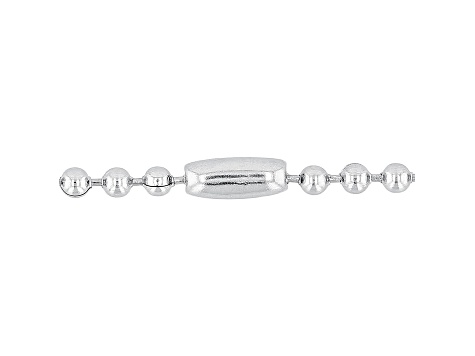 Stainless Steel and Diamond Stacked XL Cross Pendant With Chain 0.25ctw