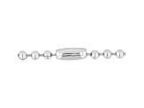 Stainless Steel and Diamond Stacked XL Cross Pendant With Chain 0.25ctw