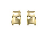 14K Gold Plated over Brass Waterfall Free Form Chunky C-Hoop Earrings