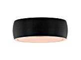 Tungsten Comfort™ Tungsten Black Ion Plated Outside and Rose Ion Plated Inside Band