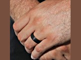 Tungsten Comfort™ Tungsten Black Ion Plated Outside and Rose Ion Plated Inside Band