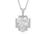 Stainless Steel Jesus Head Cross Pendant With Chain