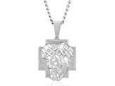 Stainless Steel Jesus Head Cross Pendant With Chain