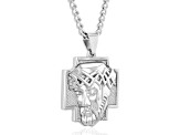 Stainless Steel Jesus Head Cross Pendant With Chain