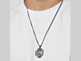Stainless Steel Jesus Head Cross Pendant With Chain