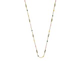 Multicolored Enamel, 14K Gold Plated over Sterling Silver Beaded Necklace for Kids
