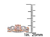 Morganite and Diamond 10K Rose Gold Ring 0.99ctw
