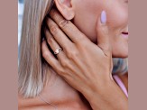 Morganite and Diamond 10K Rose Gold Ring 0.99ctw
