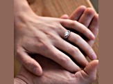 Aquamarine and Diamond 10K White Gold Ring 0.84ctw