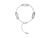Sophisticated Steel Adjustable Paperclip Link Anklet