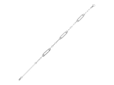 Sophisticated Steel Adjustable Paperclip Link Anklet