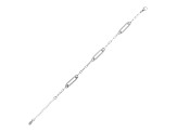 Sophisticated Steel Adjustable Paperclip Link Anklet