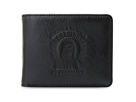 Black Leather Saint Wallet