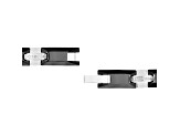 0.12ctw Diamond Two Tone Tungsten and Stainless Steel Link Bracelet