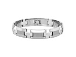 0.12ctw Diamond Tungsten and Stainless Steel High Polish Link Bracelet