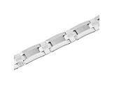 0.12ctw Diamond Tungsten and Stainless Steel High Polish Link Bracelet