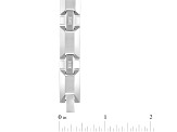 0.12ctw Diamond Tungsten and Stainless Steel High Polish Link Bracelet
