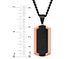 Two-tone Ion-Plated Stainless Steel Dog Tag Pendant