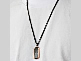 Two-tone Ion-Plated Stainless Steel Dog Tag Pendant