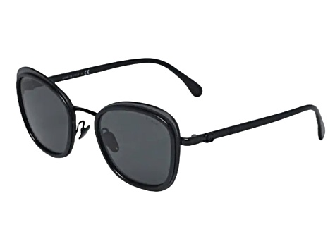 Chanel Black Cat Eye Frame / Smoke Lenses Sunglasses
