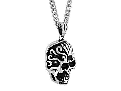 Stainless Steel Skull Pendant With Chain