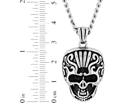 Stainless Steel Skull Pendant With Chain