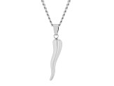 Stainless Steel Cornicello Italian Horn Pendant With Chain
