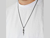 Stainless Steel Cornicello Italian Horn Pendant With Chain
