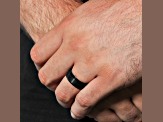 Tungsten Comfort™ Tungsten Black Ion Plated Domed Band