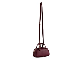Vallerie Pebble Grain Mini Top Handle Tote, Wine