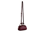 Vallerie Pebble Grain Mini Top Handle Tote, Wine