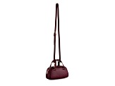 Vallerie Pebble Grain Mini Top Handle Tote, Wine