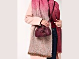 Vallerie Pebble Grain Mini Top Handle Tote, Wine