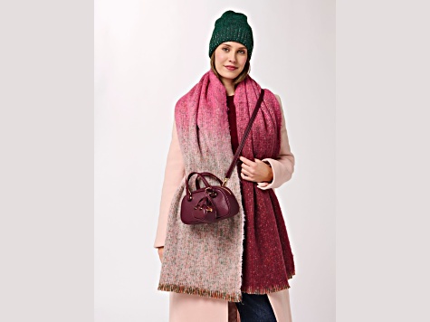 Vallerie Pebble Grain Mini Top Handle Tote, Wine