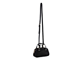 Vallerie Suede Mini Top Handle Tote, Black