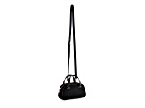 Vallerie Suede Mini Top Handle Tote, Black