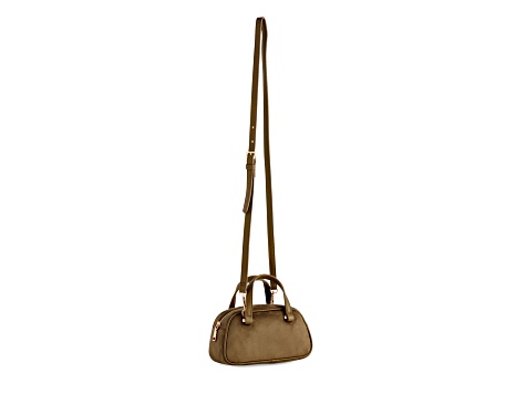 Vallerie Suede Mini Top Handle Tote, Moss