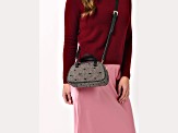 Vallerie Tweed Mini Top Handle Tote, Grey