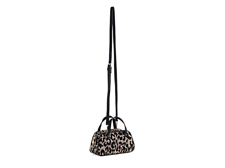 Vallerie Animal Pattern Mini Top Handle Tote, Leopard