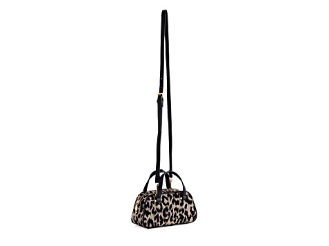 Vallerie Animal Pattern Mini Top Handle Tote, Leopard