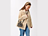 Vallerie Animal Pattern Mini Top Handle Tote, Leopard