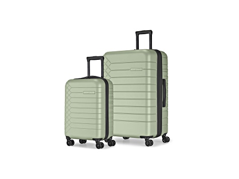 Bugatti Mecca 2 Piece Expandable Luggage Set in Aqua