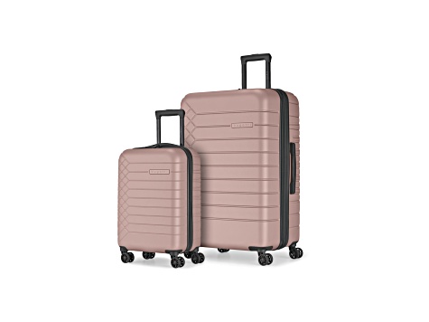 Bugatti Mecca 2 Piece Expandable Luggage Set in Blush