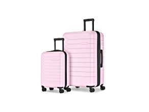 Bugatti Mecca 2 Piece Expandable Luggage Set in Pink