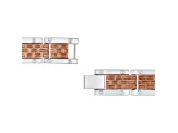 Stainless Steel with Two-Tone Finish Brick Design Link Bracelet