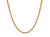 Men's 18K Yellow Gold Over Stainless Steel Franco Box Chain Necklace