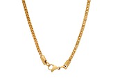 Men's 18K Yellow Gold Over Stainless Steel Franco Box Chain Necklace