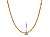Men's 18K Yellow Gold Over Stainless Steel Franco Box Chain Necklace