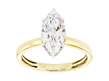 Certified White Lab-Grown Diamond E-F VS 14k White Gold Twisted Band Solitaire Ring 3.00ct